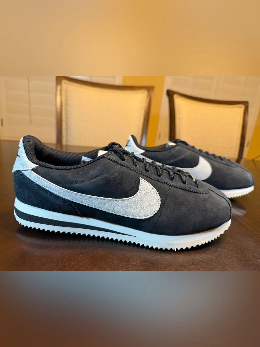 New Nike Cortez Black White Sneaker Shoes Size US 11